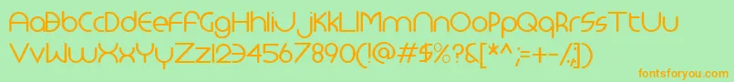 Monoglyceride Font – Orange Fonts on Green Background