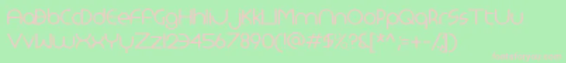 Monoglyceride Font – Pink Fonts on Green Background