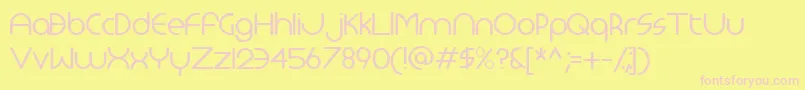 Monoglyceride Font – Pink Fonts on Yellow Background