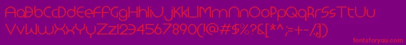 Monoglyceride Font – Red Fonts on Purple Background