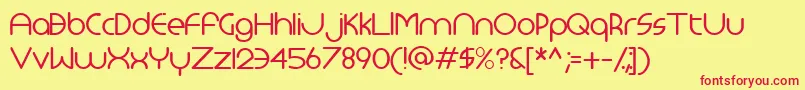 Monoglyceride Font – Red Fonts on Yellow Background