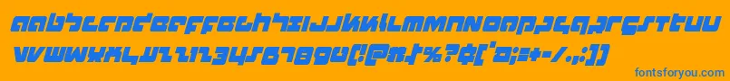 Boomstickcondital Font – Blue Fonts on Orange Background