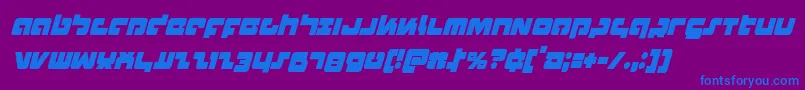 Boomstickcondital Font – Blue Fonts on Purple Background