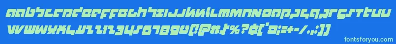 Boomstickcondital Font – Green Fonts on Blue Background