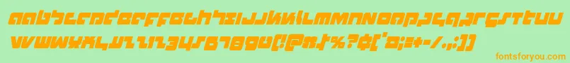 Boomstickcondital Font – Orange Fonts on Green Background