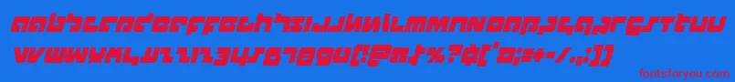 Boomstickcondital Font – Red Fonts on Blue Background