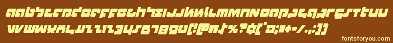 Boomstickcondital Font – Yellow Fonts on Brown Background