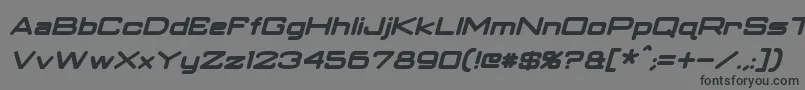 フォントClassicRobotBoldItalic – 黒い文字の灰色の背景