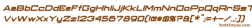 Шрифт ClassicRobotBoldItalic – коричневые шрифты на белом фоне