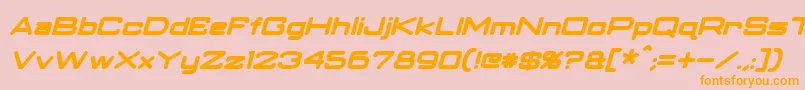 ClassicRobotBoldItalic Font – Orange Fonts on Pink Background