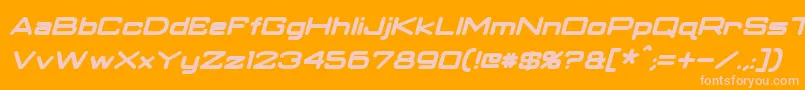 フォントClassicRobotBoldItalic – オレンジの背景にピンクのフォント