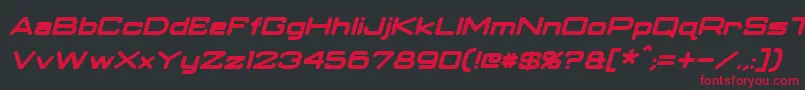 ClassicRobotBoldItalic Font – Red Fonts on Black Background