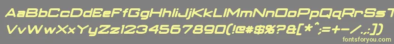 ClassicRobotBoldItalic Font – Yellow Fonts on Gray Background