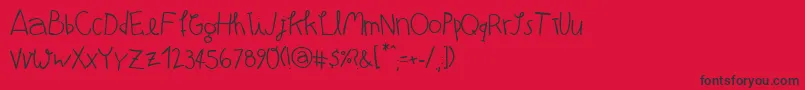 Atman Font – Black Fonts on Red Background