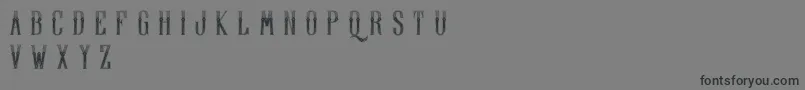 DisplayofcharacterDemo-fontti – mustat fontit harmaalla taustalla