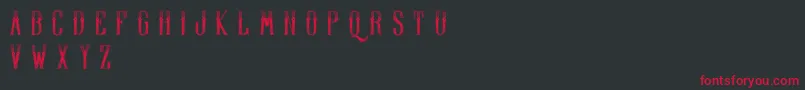 DisplayofcharacterDemo Font – Red Fonts on Black Background