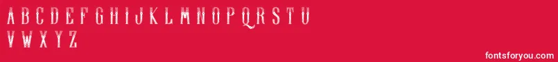 DisplayofcharacterDemo Font – White Fonts on Red Background
