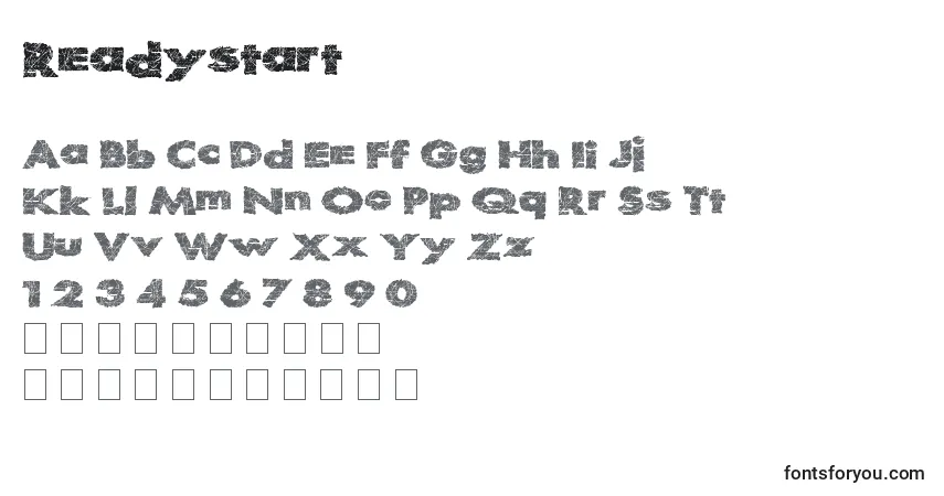 Fuente Readystart - alfabeto, números, caracteres especiales