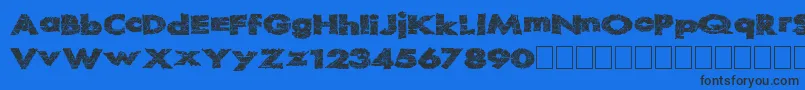 Readystart Font – Black Fonts on Blue Background