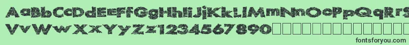 Readystart Font – Black Fonts on Green Background