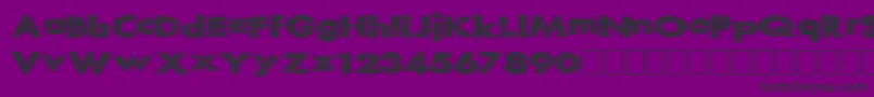 Readystart-Schriftart – Schwarze Schriften auf violettem Hintergrund