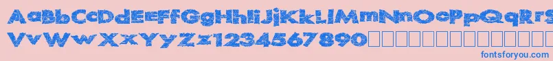 Шрифт Readystart – синие шрифты на розовом фоне