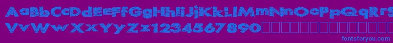 Шрифт Readystart – синие шрифты на фиолетовом фоне