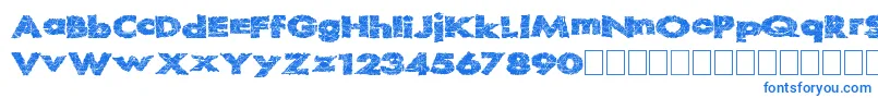 Шрифт Readystart – синие шрифты на белом фоне