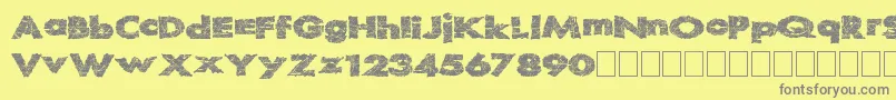 Шрифт Readystart – серые шрифты на жёлтом фоне