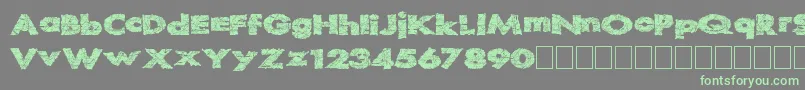Readystart Font – Green Fonts on Gray Background
