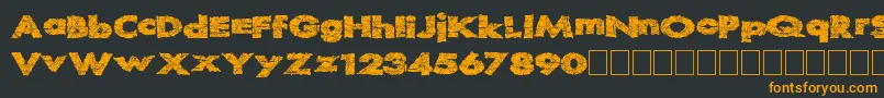 Шрифт Readystart – оранжевые шрифты на чёрном фоне