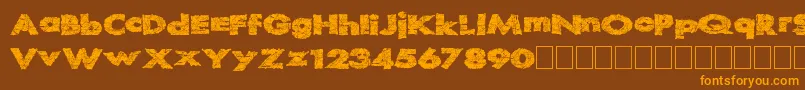Readystart Font – Orange Fonts on Brown Background