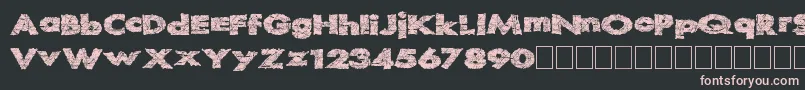 Readystart-fontti – vaaleanpunaiset fontit mustalla taustalla