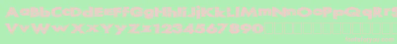 Readystart Font – Pink Fonts on Green Background
