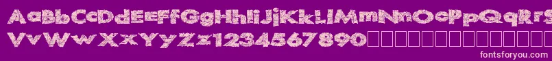 Readystart-Schriftart – Rosa Schriften auf violettem Hintergrund