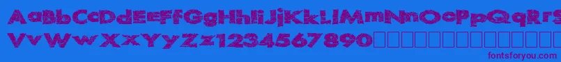 Шрифт Readystart – фиолетовые шрифты на синем фоне