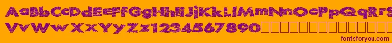 Readystart Font – Purple Fonts on Orange Background