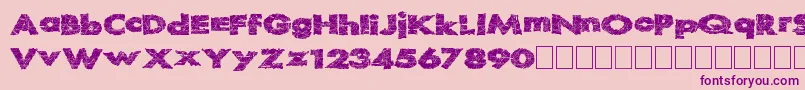 Readystart Font – Purple Fonts on Pink Background