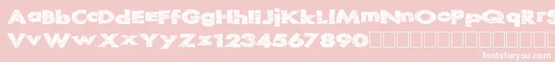 Readystart Font – White Fonts on Pink Background