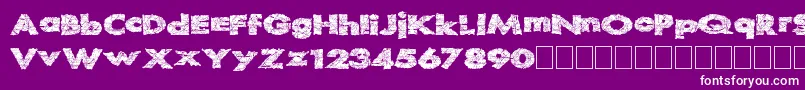 Шрифт Readystart – белые шрифты на фиолетовом фоне