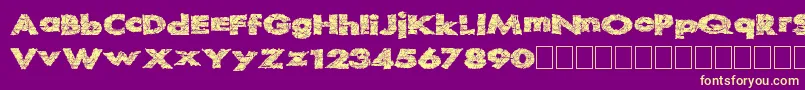 Шрифт Readystart – жёлтые шрифты на фиолетовом фоне