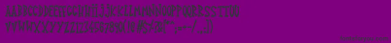 Fonte KnickKnack – fontes pretas em um fundo violeta
