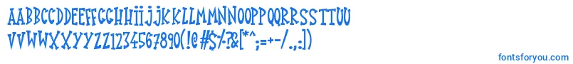 KnickKnack Font – Blue Fonts on White Background