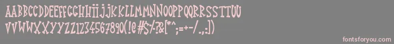KnickKnack Font – Pink Fonts on Gray Background