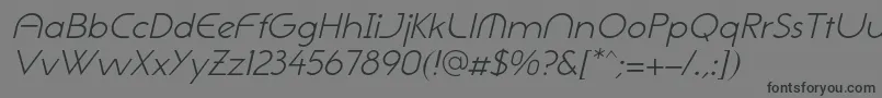 Шрифт NeogothisadfstdLightoblique – чёрные шрифты на сером фоне