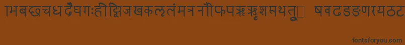 RkSanskrit Font – Black Fonts on Brown Background