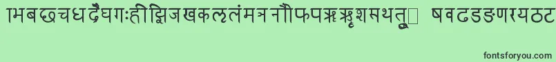 RkSanskrit Font – Black Fonts on Green Background