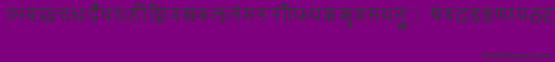 RkSanskrit Font – Black Fonts on Purple Background