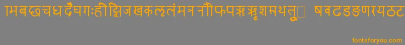 RkSanskrit Font – Orange Fonts on Gray Background