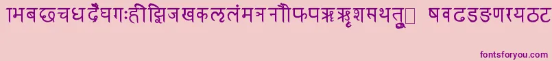 RkSanskrit Font – Purple Fonts on Pink Background